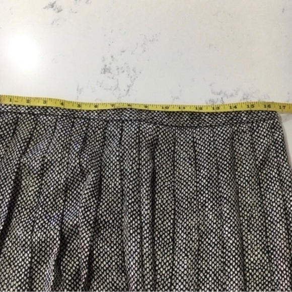 Vintage animal print plated midi skirt cream,black - Picture 9 of 9